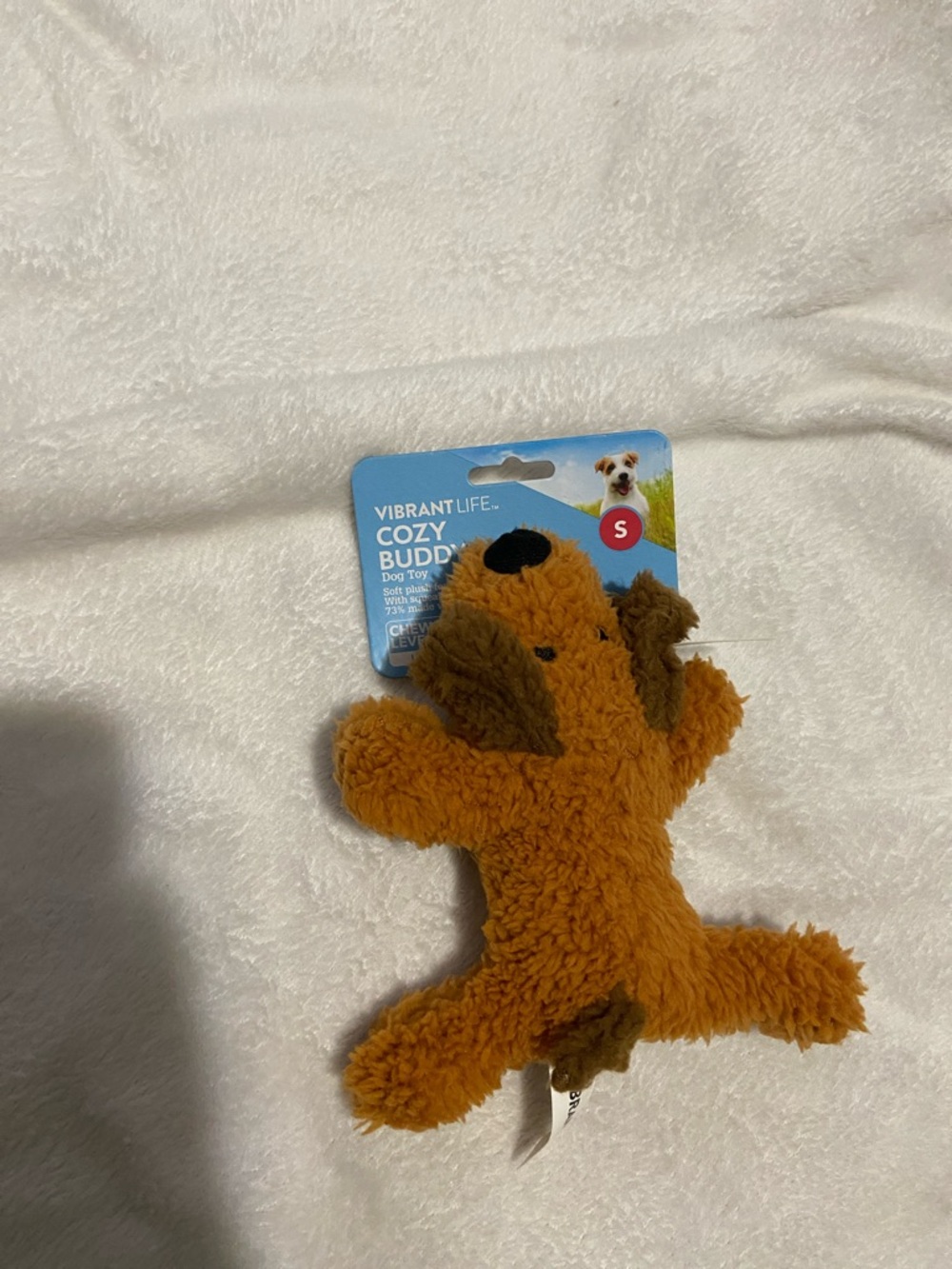 Vibrant Plush Teddy Dog Toy - Rusty Orange
